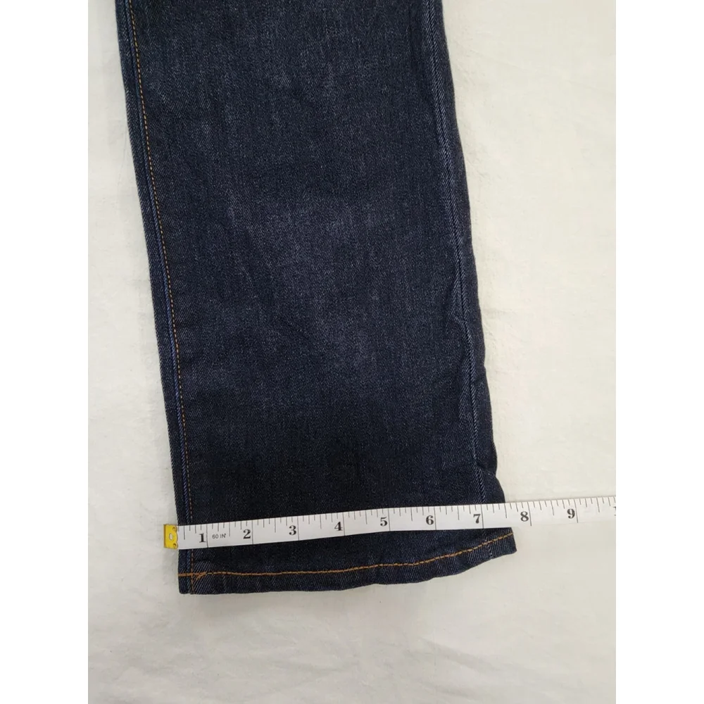 Lands' End Women Dark Denim Mid Rise Straight Jeans Sz 8 - Picture 6 of 14